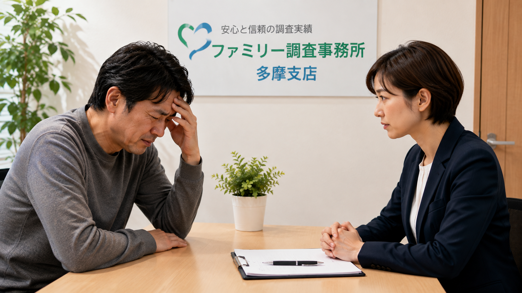 配偶者のスマホが気になっても無理に中身を確認せず考えている様子