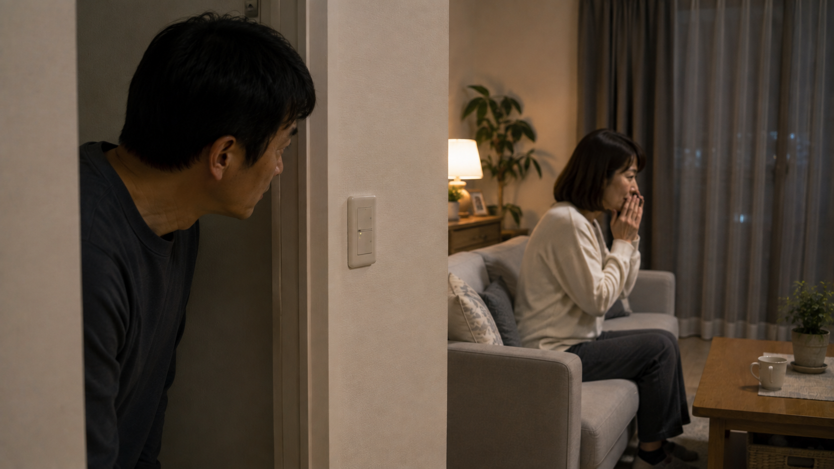 スマホを隠すようになった夫や妻の変化を心配している様子