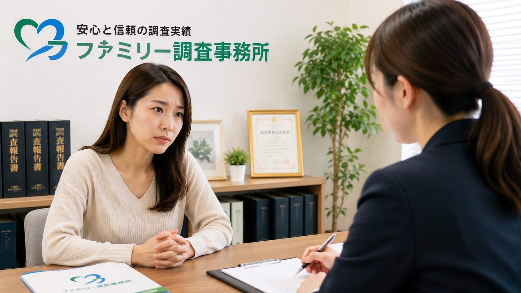 浮気を疑ったときに帰宅時間やレシートなどの情報を整理する女性